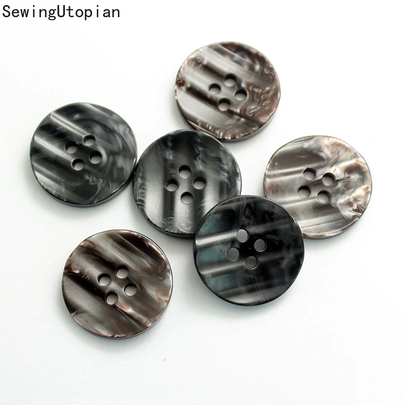 20PCS 15-30mm Round Resin Sewing Scrapbooking Buttons for Scrapbook Crafts DIY Handmade Children Clothing Sewing Accessories