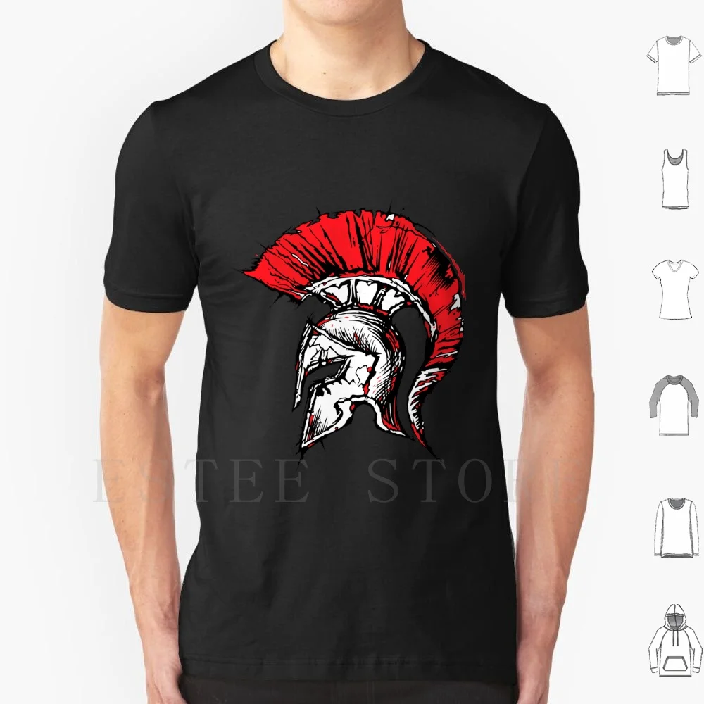 Camiseta DIY tamaño grande 100% algodón Athen casco 300 Leonida Leonidas Grecia Europa persianas maestro jefe batalla lanza elefante