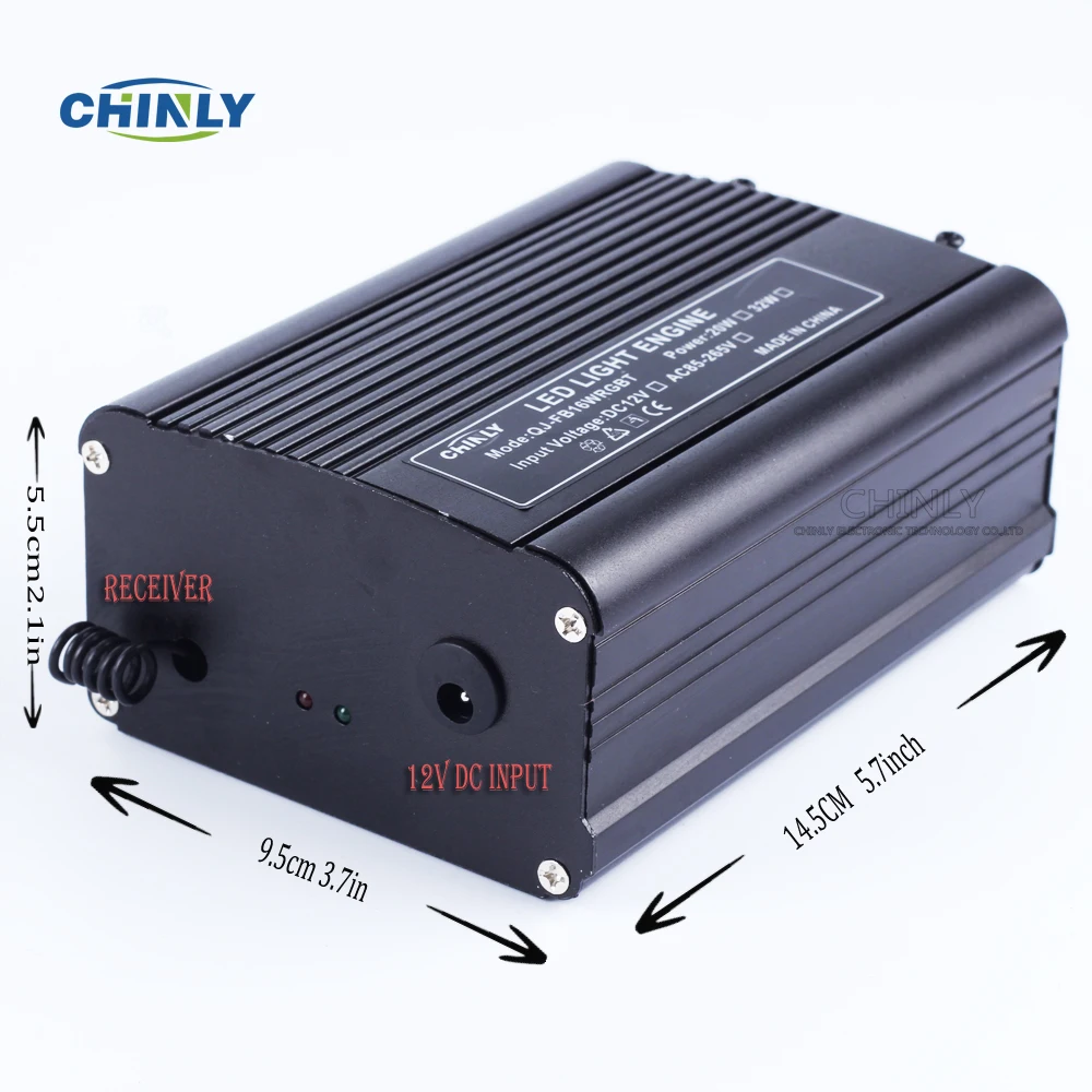 32W Glasvezel Motor Rgbw Dubbele Hoofden Led Lichtbron Rf Remote Touch Control Driver Voor Alle Glasvezel kabel