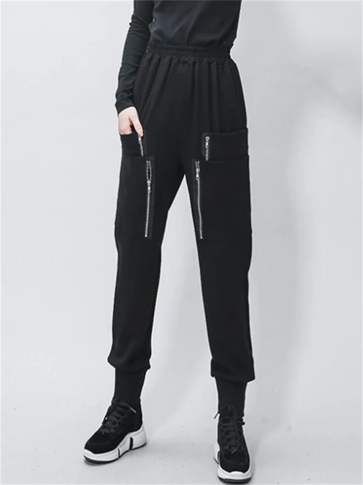 Women's Sweatpants Casual Pants Pencil Pants Spring And Autumn New Dark Multi-Pocket Chain Design Fashionable Pants