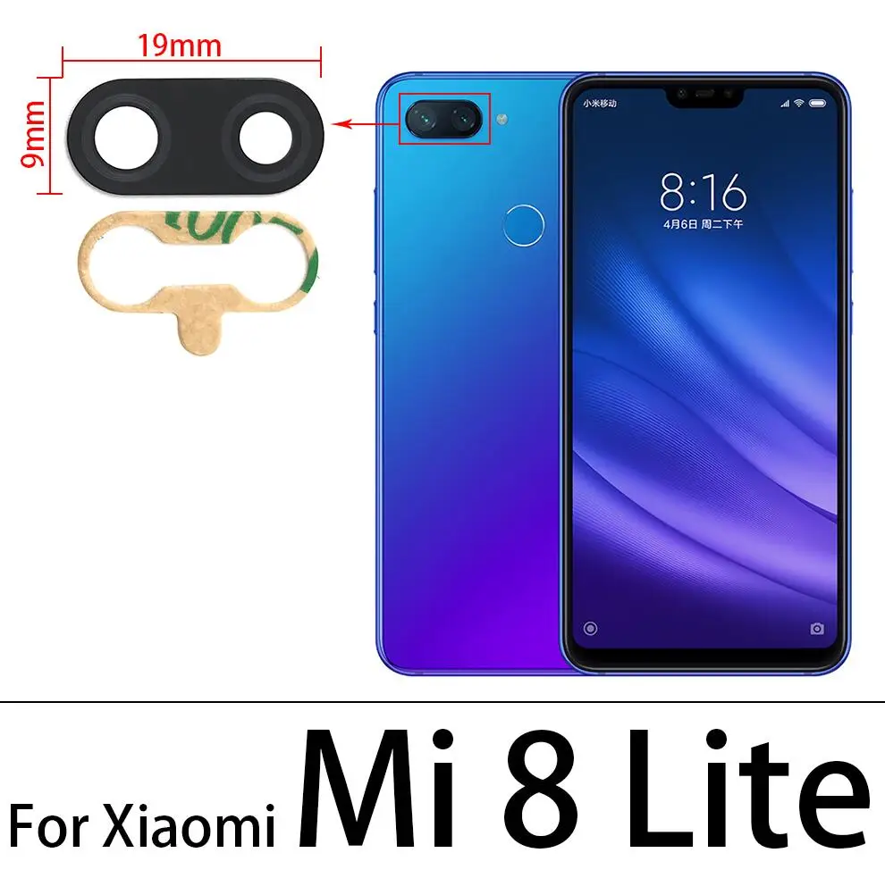 NEW Replacement Back Rear Camera Glass Lens With Ahesive Sticker For Xiaomi Mi 10 9 8 Lite SE 9T Note 10 Pro 10T Lite 5G