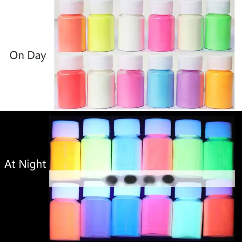 

12 Color Luminous Resin Pigment Kit Glow In the Dark Powder Pigment Colorant Dye Fluorescent Resin Jewelry DIY Making Tools