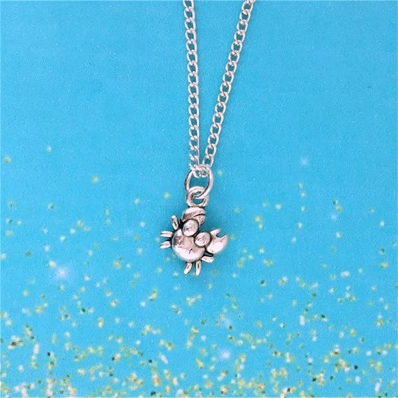 Crab Necklace, Sealife Jewelry, Cancer Zodiac Necklace, Astrology Jewellery, Birthday Gift, Crab Gift, Beach Wedding Necklace