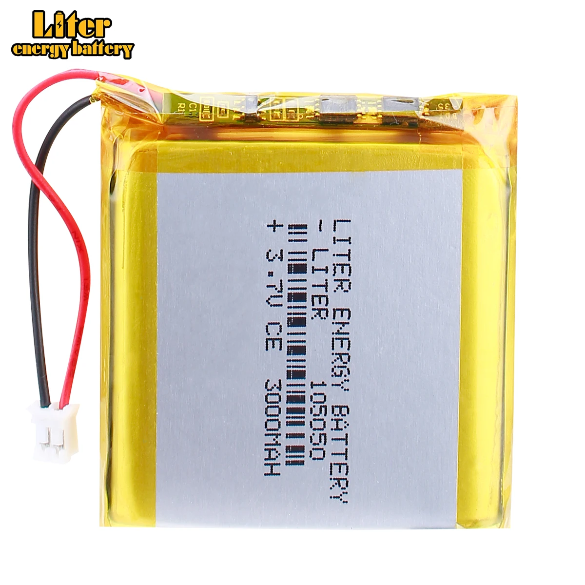 JST XHR 2.0mm 2pin 3.7V 3000mah 105050 Lithium Polymer LiPo Rechargeable Battery For Mp3 Mp4 Mp5 DIY