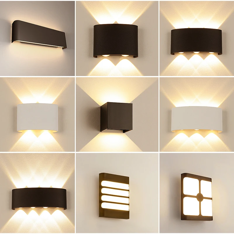 Imagem -02 - Impermeável Interior Led Wall Lamp Iluminação Interior e Exterior Luminária de Parede 6w 8w 12w Banheiro Cabeceira Escadas Decoração Ip65