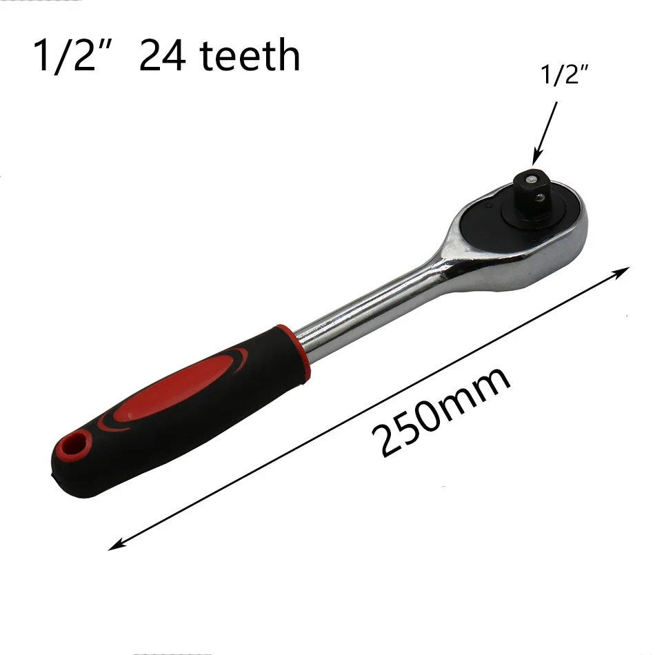 1/2 inch 24/72 Teeth Ratchet Socket Wrench  Handle Wrench Auto repair tools