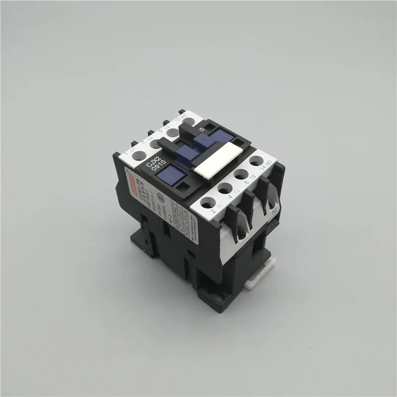 CJX2-0910 LC1 AC Contactor 9A 3 Phase 3-Pole Coil Voltage 380V 220V 110V 36V 24V 12V 50/60Hz Din Rail Mounted 3P+1NO Normal Open