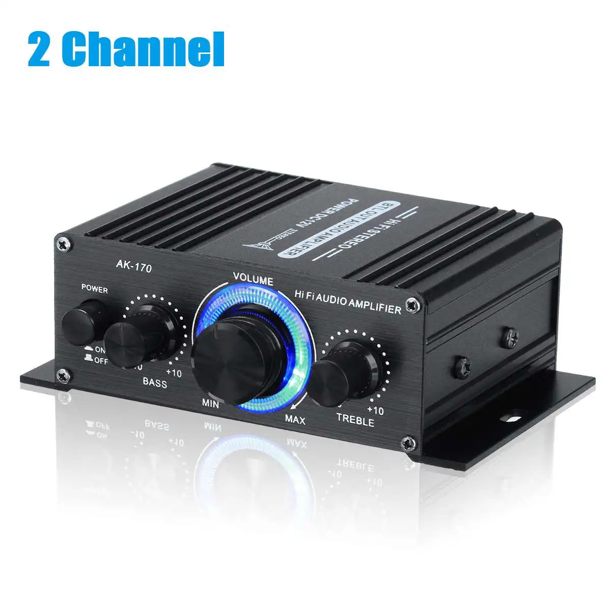 AK170 Hifi 12V Car Amplifier Digital Audio Processor Home Stereo Subwoofer Amplifier Sound Speaker LED Display Auto Music Player