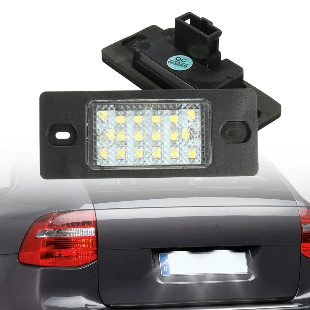 

1Pair LED License Plate Light Lamp Assembly For Volkswagen VW Touareg Tiguan Golf 5 Passat B5.5 For Porsche Cayenne 955/957