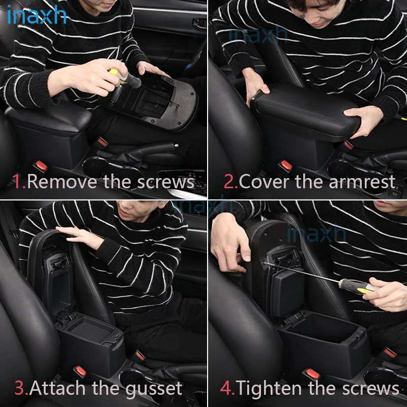 For Toyota RAV4 Armrest RAV4 2013-2019 Car Armrest lengthen heighten Lossless retrofit support decoration Car accessories