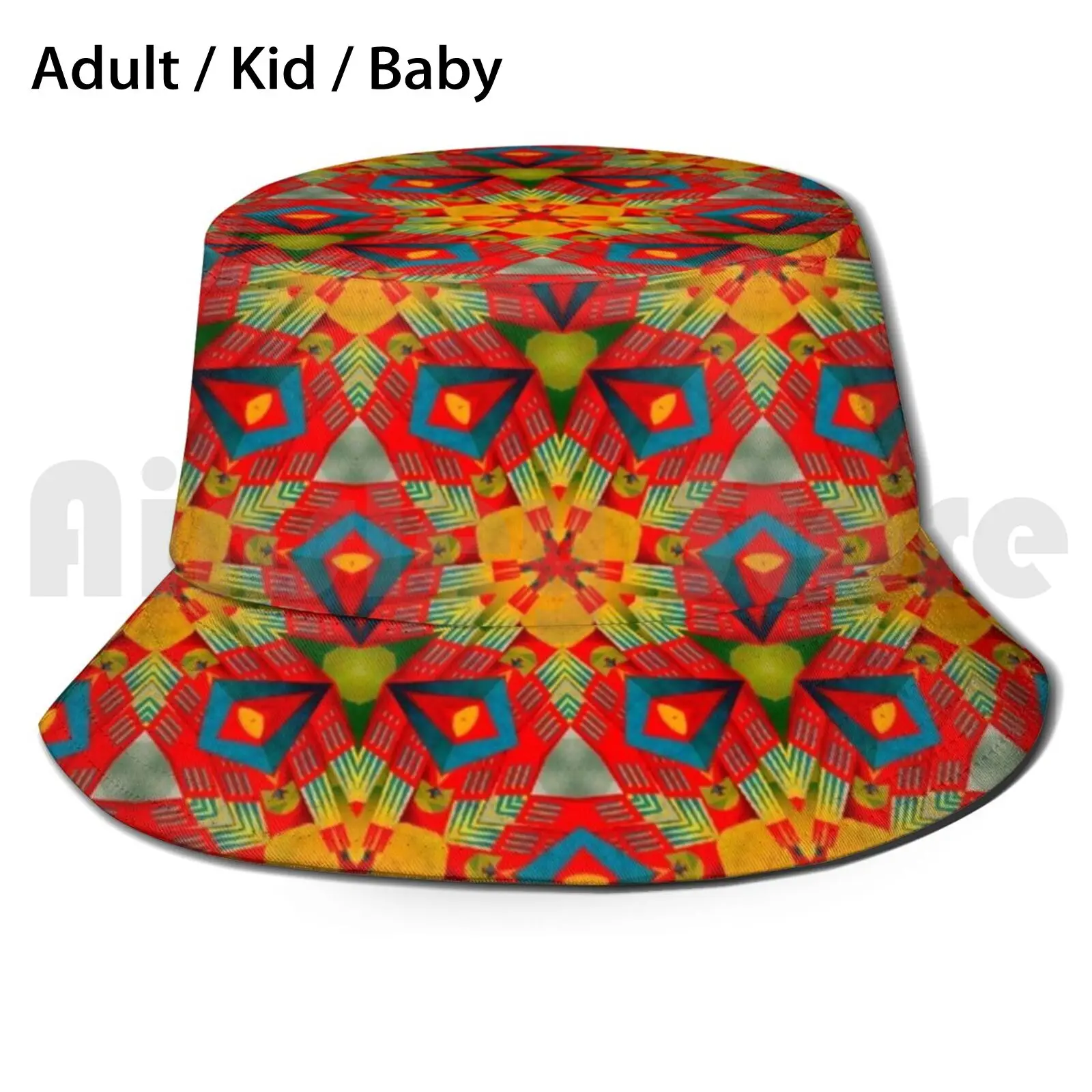 Sagrada Família Bucket Hat Adult kid baby Beach Sun Hats Gaudi Architecture Spain Colors Church Patter Wallpaper Travel