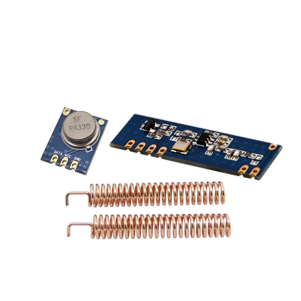 

5sets/lot 433MHz ASK Wireless Module kit (RF transmitter STX882+ RF receiver SRX882)+10pcs copper spring antennas