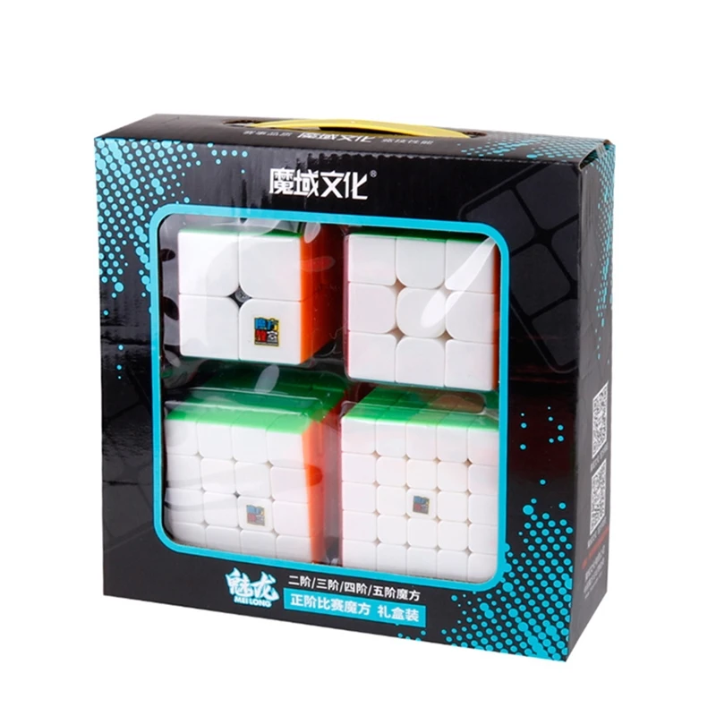 MoYu cube würfel Geschenk box 4 in 1 zauberwürfel 2x2x2 3x3x3 4x4x4 5x5x5 zauberwürfel Geschenk Box meilong Geschwindigkeit cube Puzzle professioneller Zauberwürfel Educational Spielzeug mofa MoYu cubes Magic cube toys