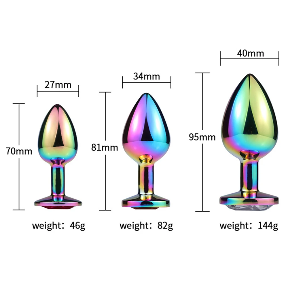 ステンレス鋼金属クリスタルダイヤモンドジュエリースムーズバットプラグ肛門ビーズ肛門ディルドための大人のおもちゃ男性女性