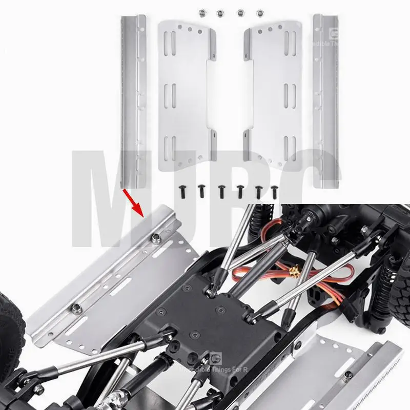 

CFX MST "242MM/252MM/267MM Wheelbase chassis" JIMNY Stainless steel side skirt guard 1pair Metal Side Pedal For RC Crawler Car