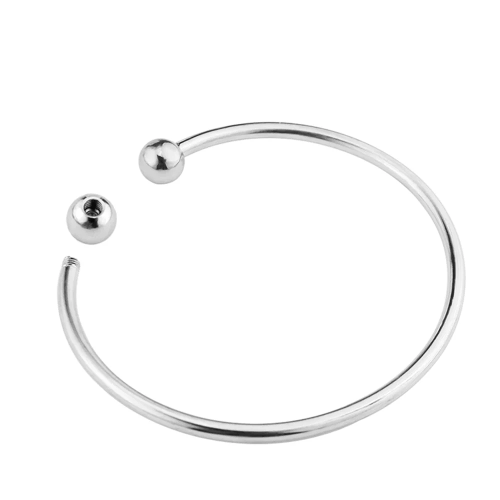 Brazalete ajustable de acero inoxidable sin tornillo, pulseras en blanco, color plateado, ajuste de la Base de la pulsera de alambre de encanto