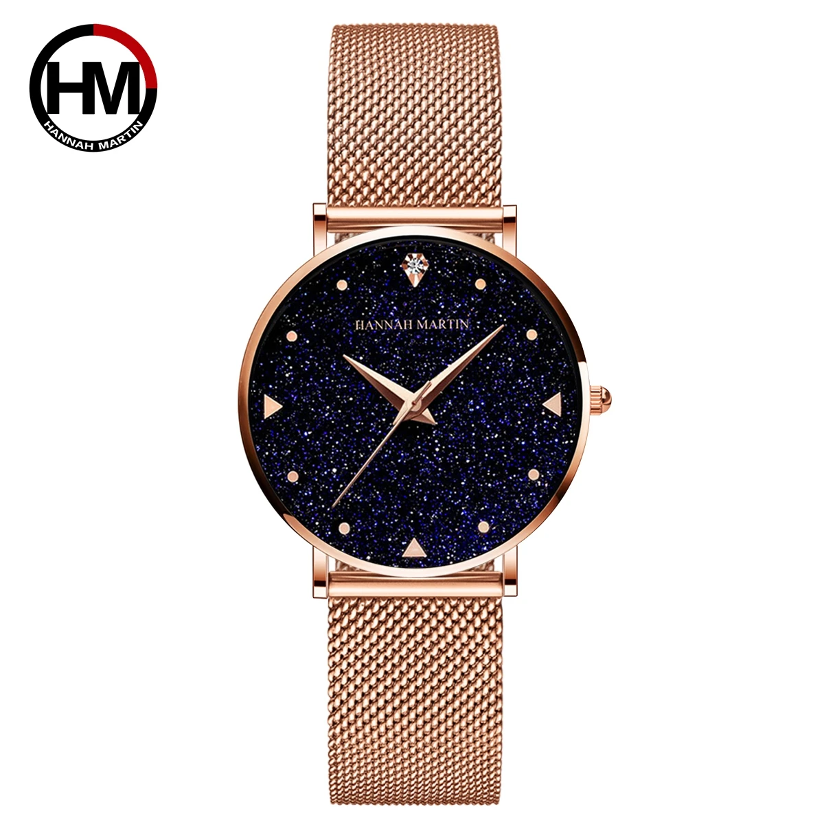 Japan Movement Night Flash Starry Sky Dial Stainless Steel Waterproof Creative Women Watches Diamond Elegant Ladies Quartz Watch