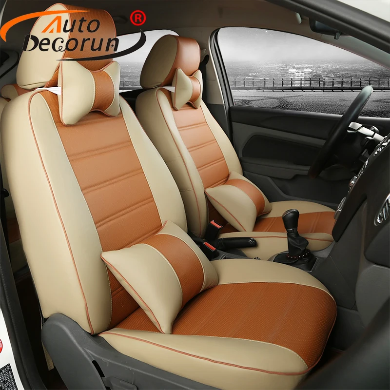 

AutoDecorun Custom PU Leather Seat Cushion for Jeep Compass Accessories 2017 Seat Cover Set Car Supports Protectors