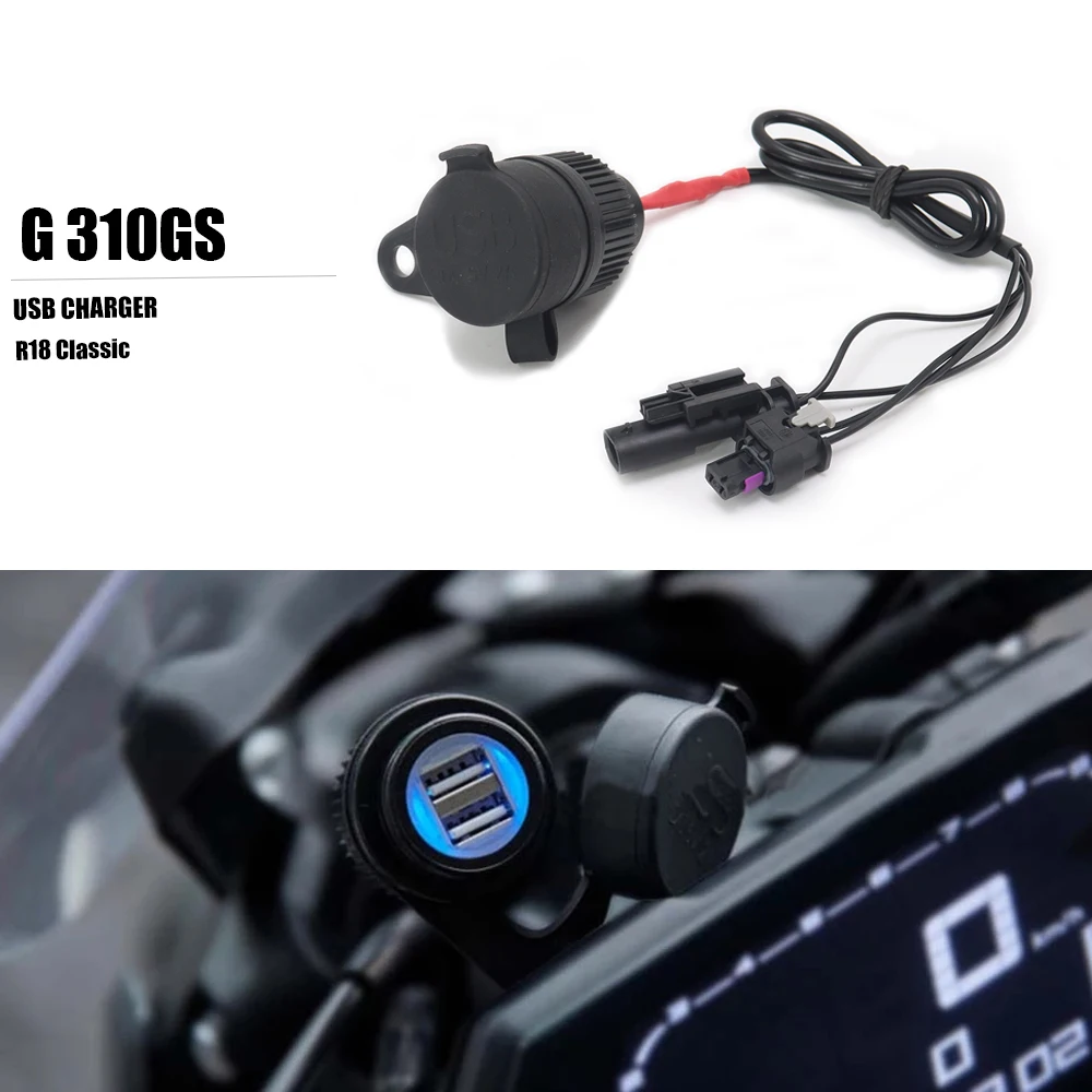 

USB Double Socket NEW Motorcycle Accessories For BMW S1000XR S 1000 XR S1000 XR With Lossless Line