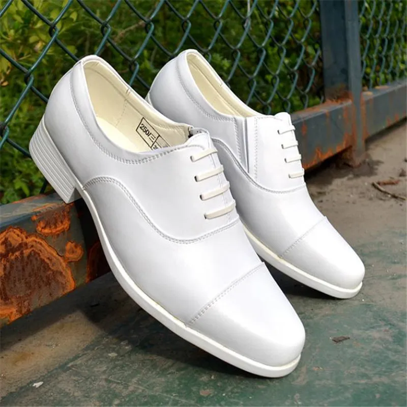 Big Size Men White Wedding Dress Shoes Breathable Three Joint Performance Shoes Men\'s Pointed Formal Shoes Plus Yard