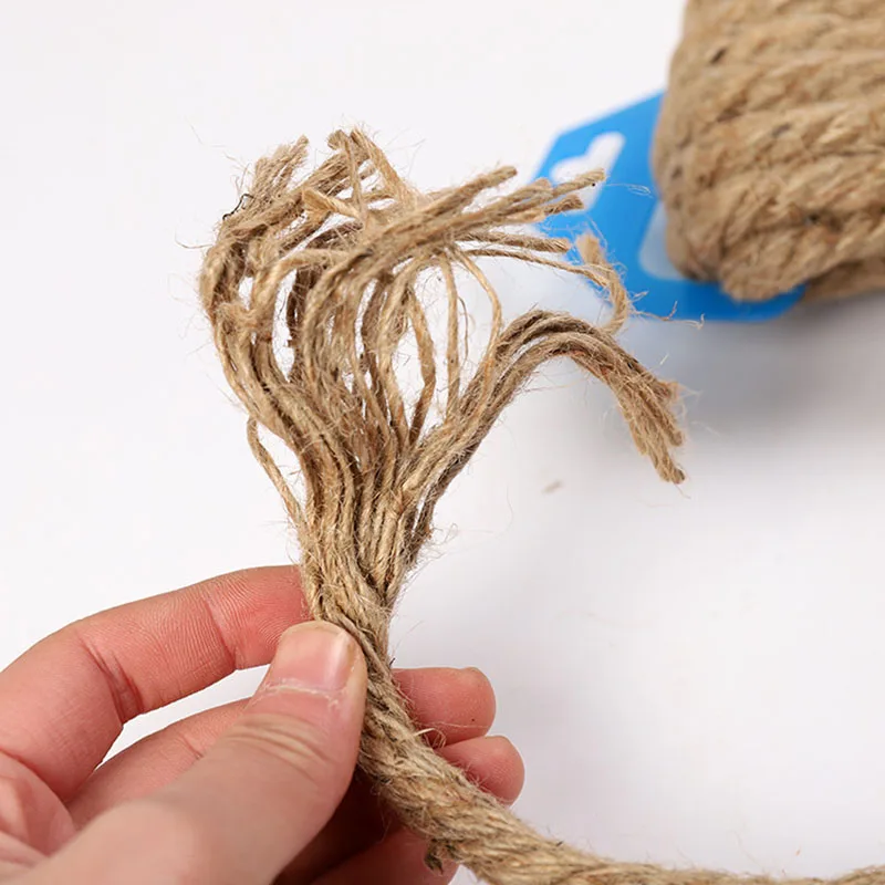 Natural Jute Cord Rope 1mm 3mm 4mm 5mm 6mm 8mm 10mm Macrame String Home Decor Pet Scratching Party Decoration DIY Craft