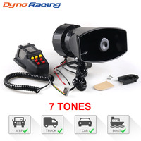 Universal 12V 100W Car Warning Alarm 7 Tones Police Fire Loud Speaker MIC System BX101644