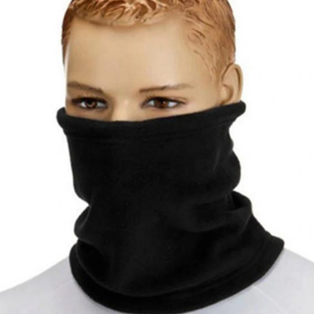 Solid Color Men Women Neck Warmer Tube Magic Scarf Outdoor Cycling Sport Warm Face Mask Neck Gaiter Balaclava Scarf Hat