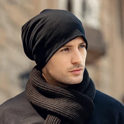 Nuovo Colore Solido Baggy Slouchy Berretti Cappello Per Uomo Maschio Autunno Primavera Hip Hop Morbido Scaldaorecchie Skullcaps Outdoor Antivento Cofano