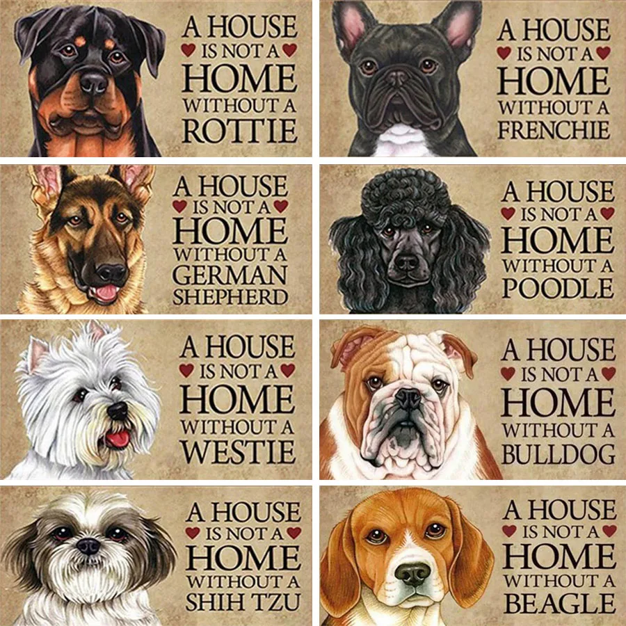 

5D Diamond Painting &Quot;Love Dog Home" Diamond Embroidery Full Round/ Square Diy Cross Stitch Home Decor DM2040