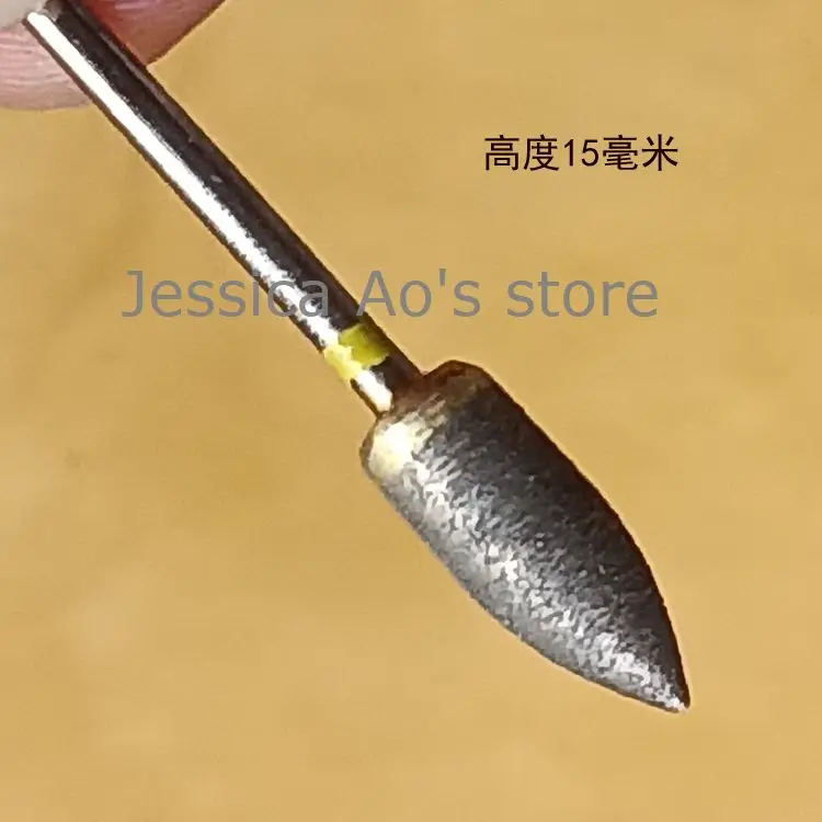 2.35mm Shank 600Grit Bronze spiekana diamentowa głowica szlifierska drobny piasek szlifowanie Burnisher Jade biżuteria porcelana polerowanie