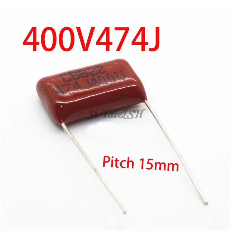 10PCS 400V47 4J 0,47 UF Pitch 15mm 470NF 400V 474 CBB Polypropylen film kondensator