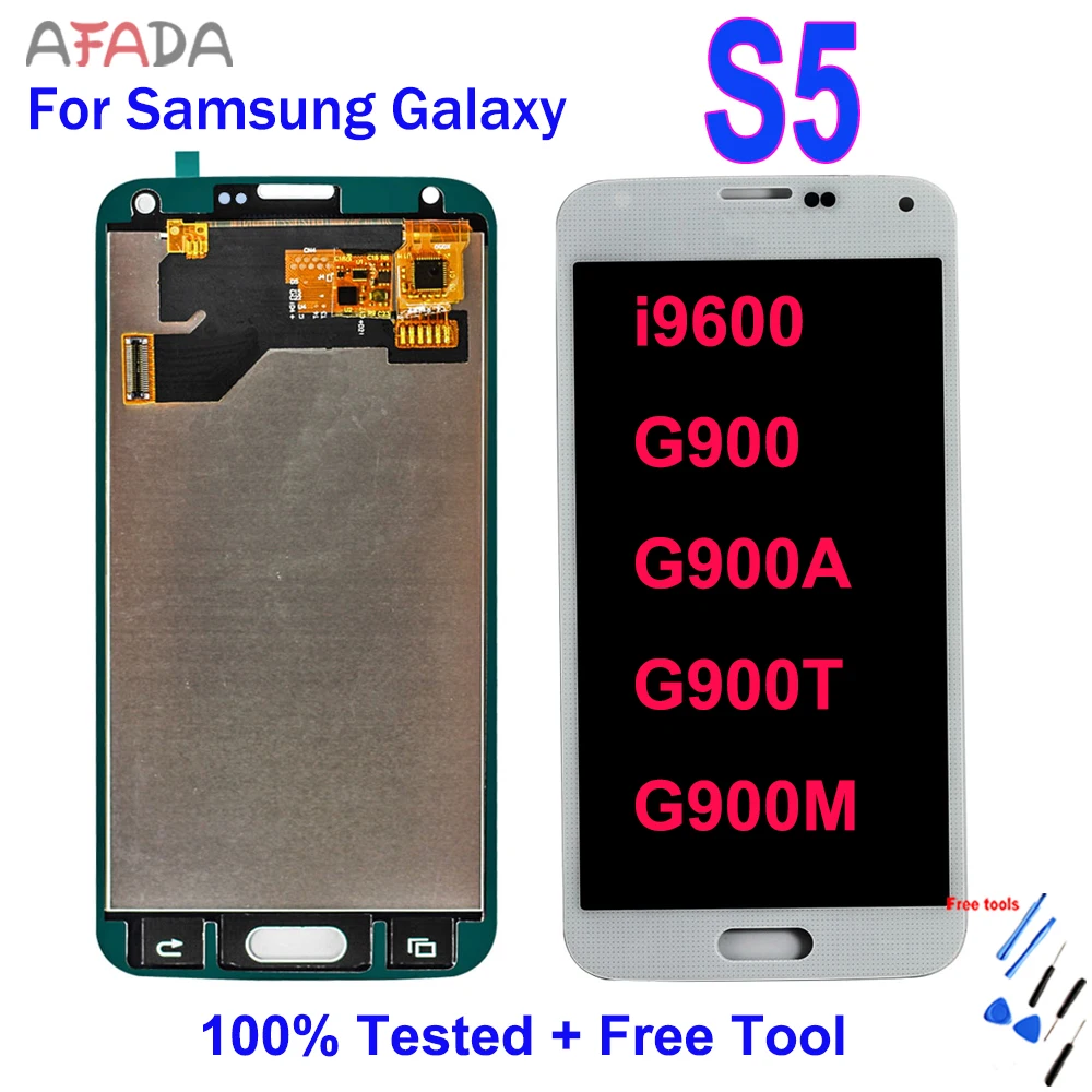 

For Samsung Galaxy S5 G900A G900T G900M LCD display Touch Screen Digitizer Assembly G900 i9600 LCD Screen