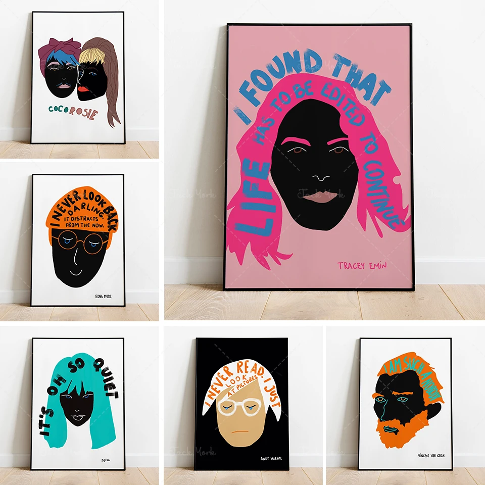 

Andy Warhol Quote Print | Typography Art | Self Esteem Poster | Printable Art | Scandi Art Print | Quote Illustration