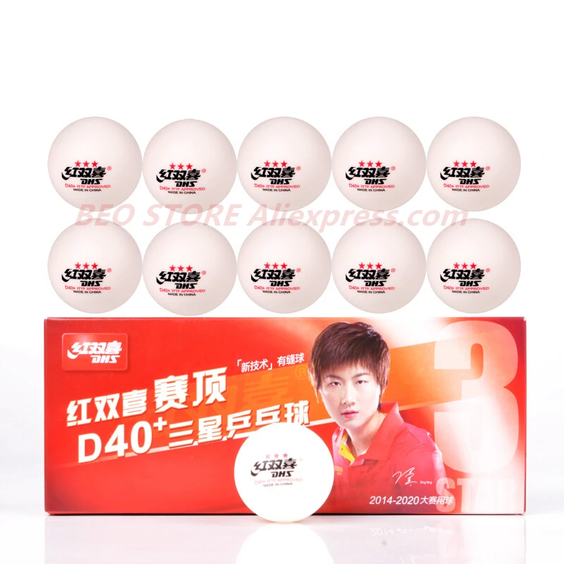 DHS 3 Star D40 + pallina da Ping Pong 3 stelle nuovo materiale ABS espanso Poly Plastic Original DHS Ball palline da Ping Pong a 3 stelle