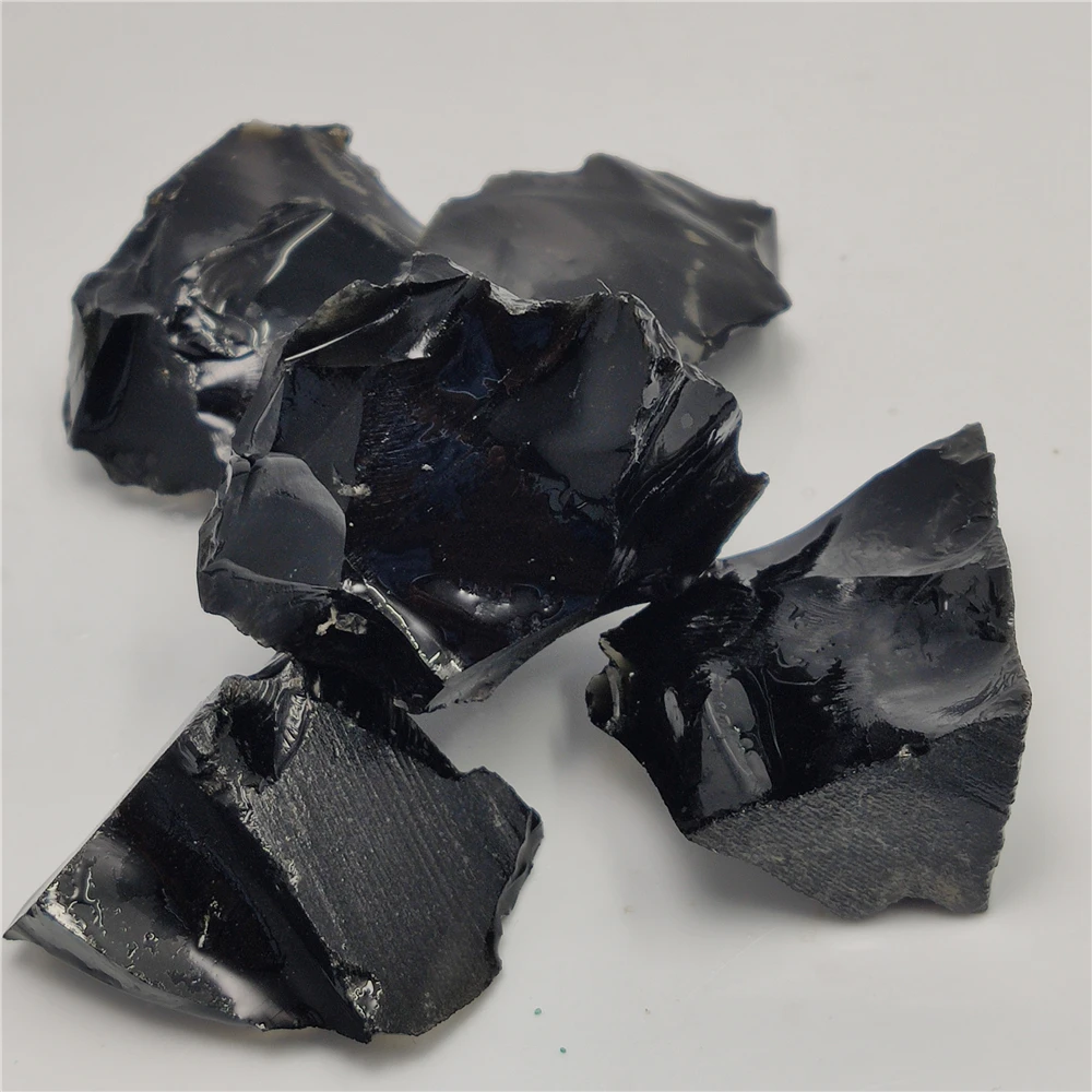 1pcs Natural Raw Black Obsidian Quartz Stones Rough Rock Crystals Metaphysical Reiki Healing Size Energy Healing Home Decoration