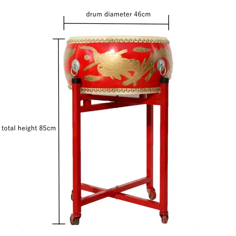 Tanggu Dragon Drum Lion Dance Wusuh Kungfu Big Drum Traditional Chinese Musical Instrument Drum for Beijing Opera