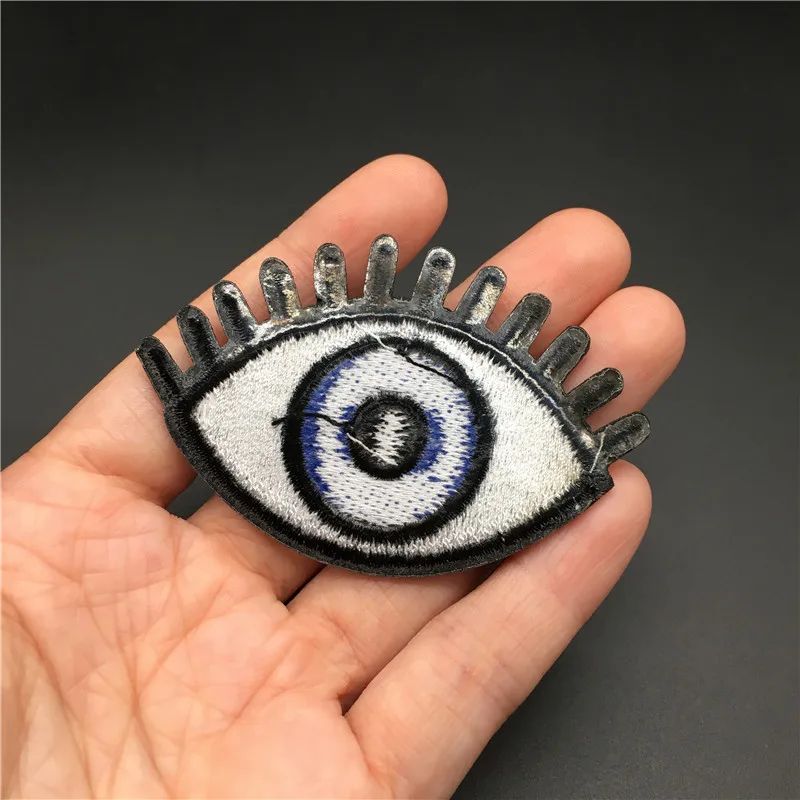 Eye Size: 6.6x4.6cm DIY Stripes for Clothing Embroidery Patch Iron on Badge Sewing Clothes Stickers Applique Decoration
