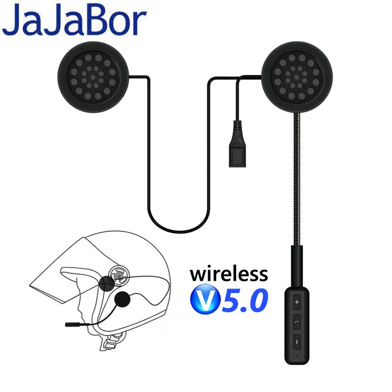 

JaJaBor Wireless Bluetooth Headset Motorcycle Helmet Earphone Headphone Speaker Handsfree Music For MP3 MP4 Smartphone