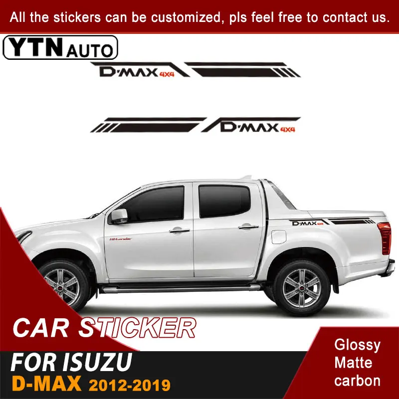 

Car Decal For Isuzu D-Max 2012-2015 2016 2017 2018 2019 Rear Trunk 4x4 Stripe Graphic Vinyl Decoration Car Sticker Accessories