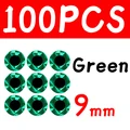 100 piezas de 9 mm, color verde