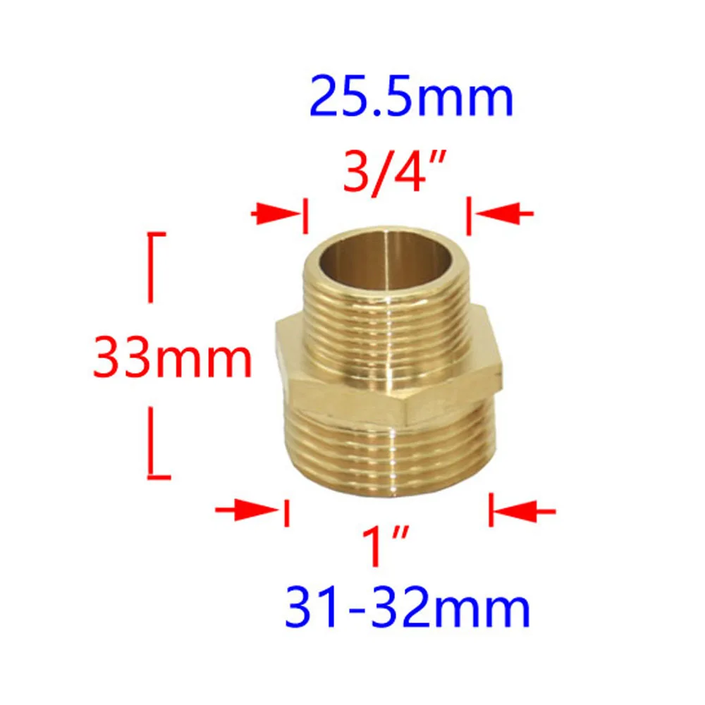 Mosiężne żeńskie 1/2 3/4 1 Cal męskie złącze redukujące fajka wodna miedziane złącze gwintowane do domu Adapter do naprawy rura wodna 1 szt
