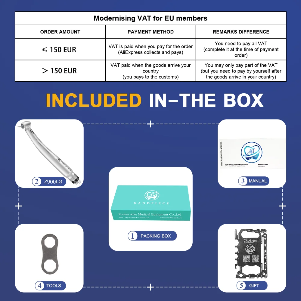 AI-Z900LG Air turbine quattro water spray self generator led high speed 2/4 hole handpiece dental tooth equipment