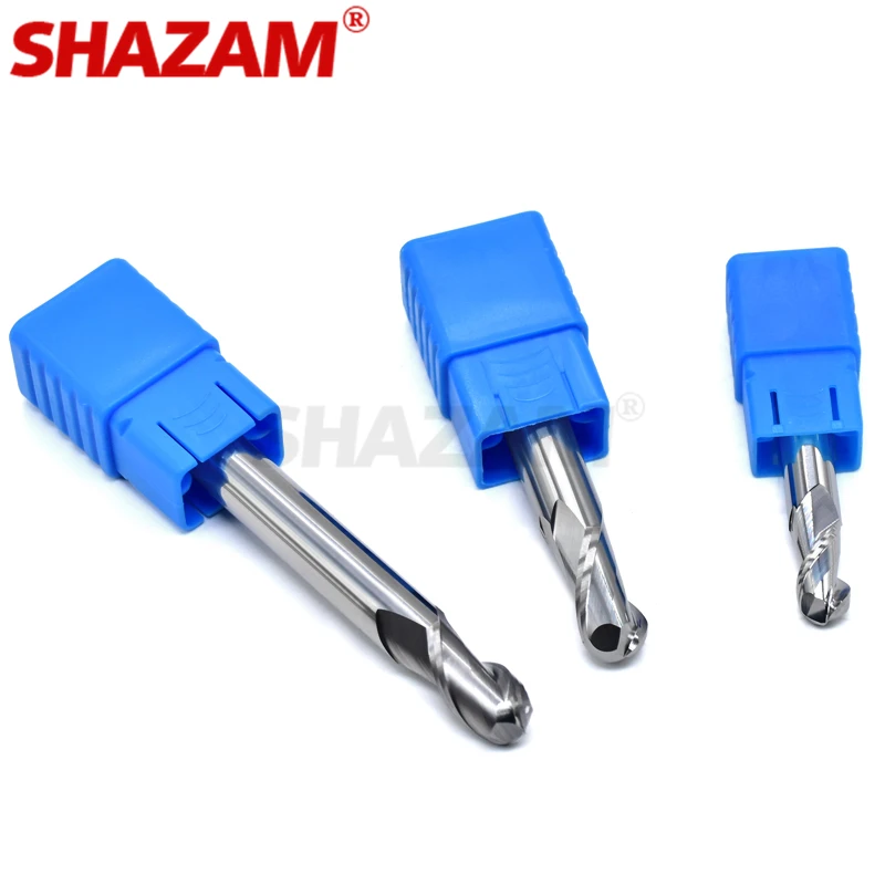 Milling Cutter Hrc50 Ball Nose Alloy 2 Blades Tungsten Steel Tools By Aluminum Cnc SHAZAM Wholesale Woodworking For Wood Cutters