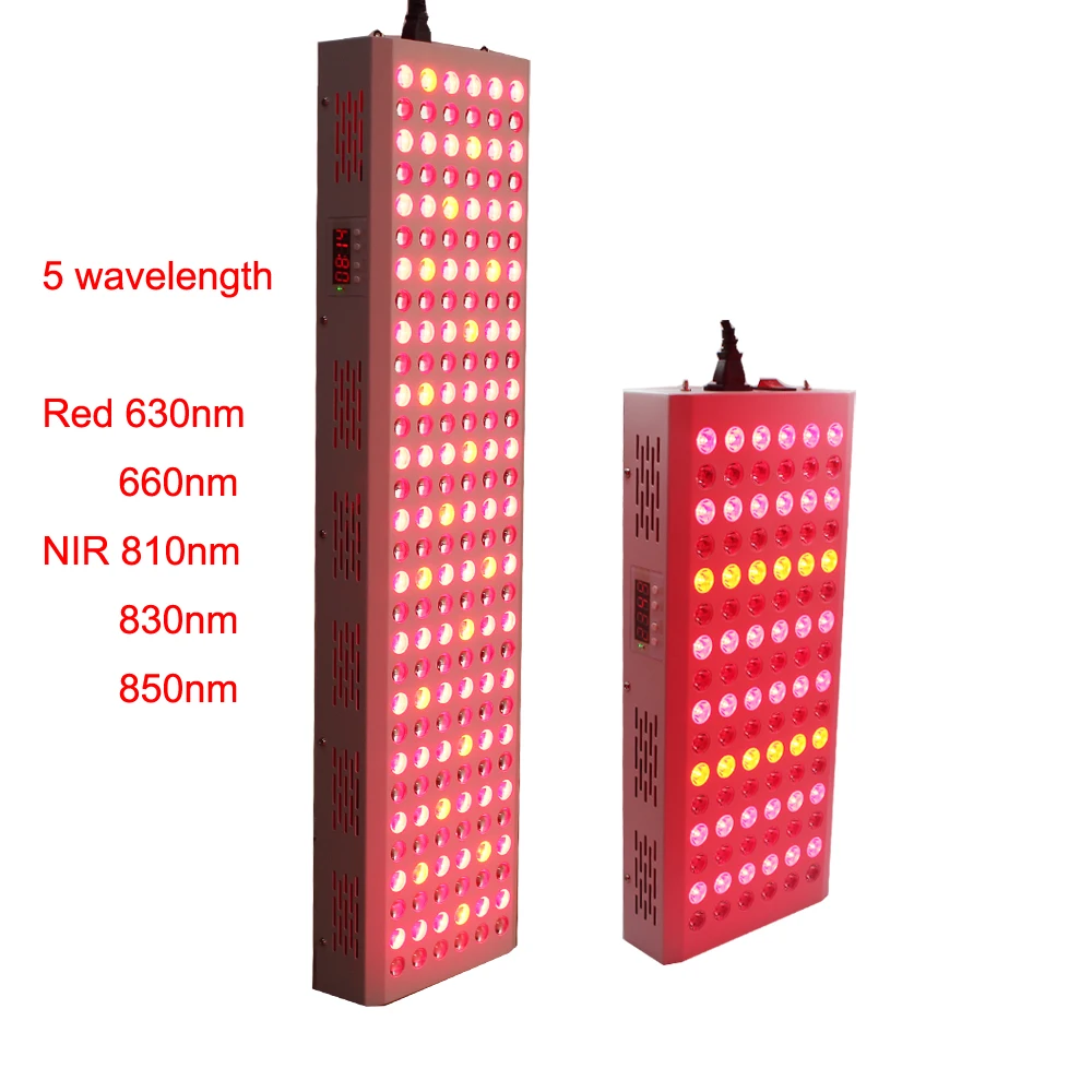 

No-flicker 500W 900W 1500W 630nm 660nm LED Red Light Therapy 810nm 830nm 850nm Near-infrared Therapy Light W/Timer for full body