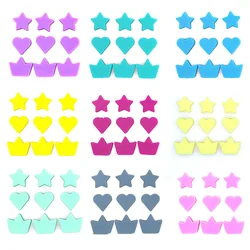 30Pcs Silicone Beads Mini Star/Heart/Crown For Making Necklace Bracelet Jewelry Baby Nipple Chain Teether Chewing Beads BPA-Free