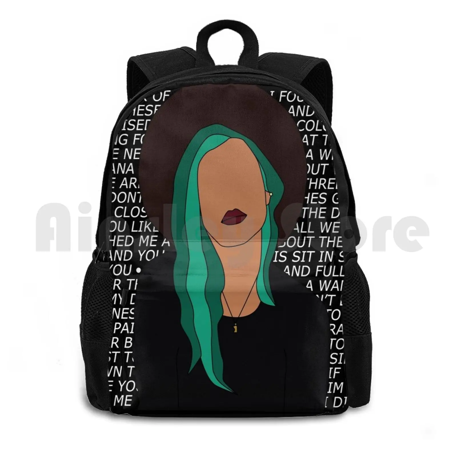 

Halsey And Lyrics Outdoor Hiking Backpack Waterproof Camping Travel Halsey Music Girls Womens Lyrics Pop Art Badlands