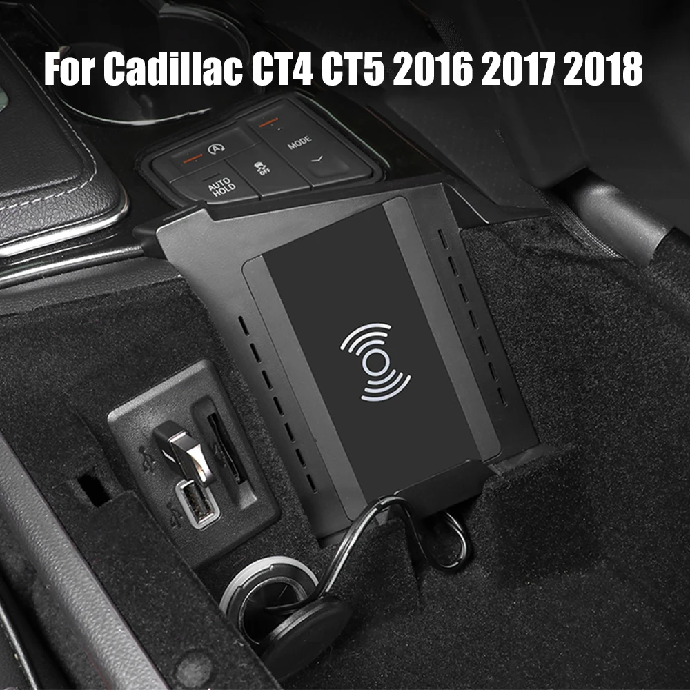 

15W Wireless Charger For Cadillac CT4 CT5 2016-2018 Auto Parts Cigarette Lighter Modification Accessories Car Charging Board