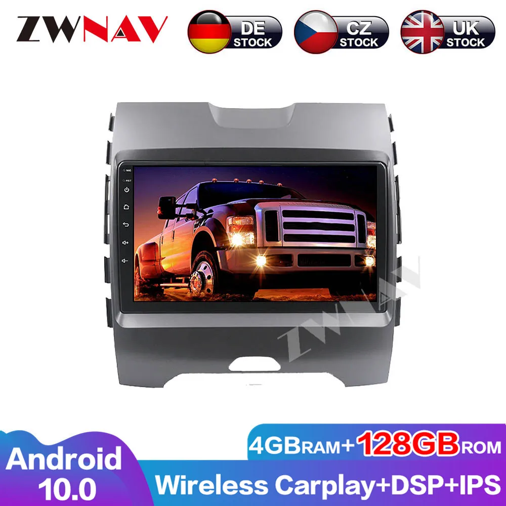 Wireless Carplay Radio 128G Android 10 GPS Audio Navigation DVD Player For Ford Ranger 2018 Head Unit Stereo Multimedia