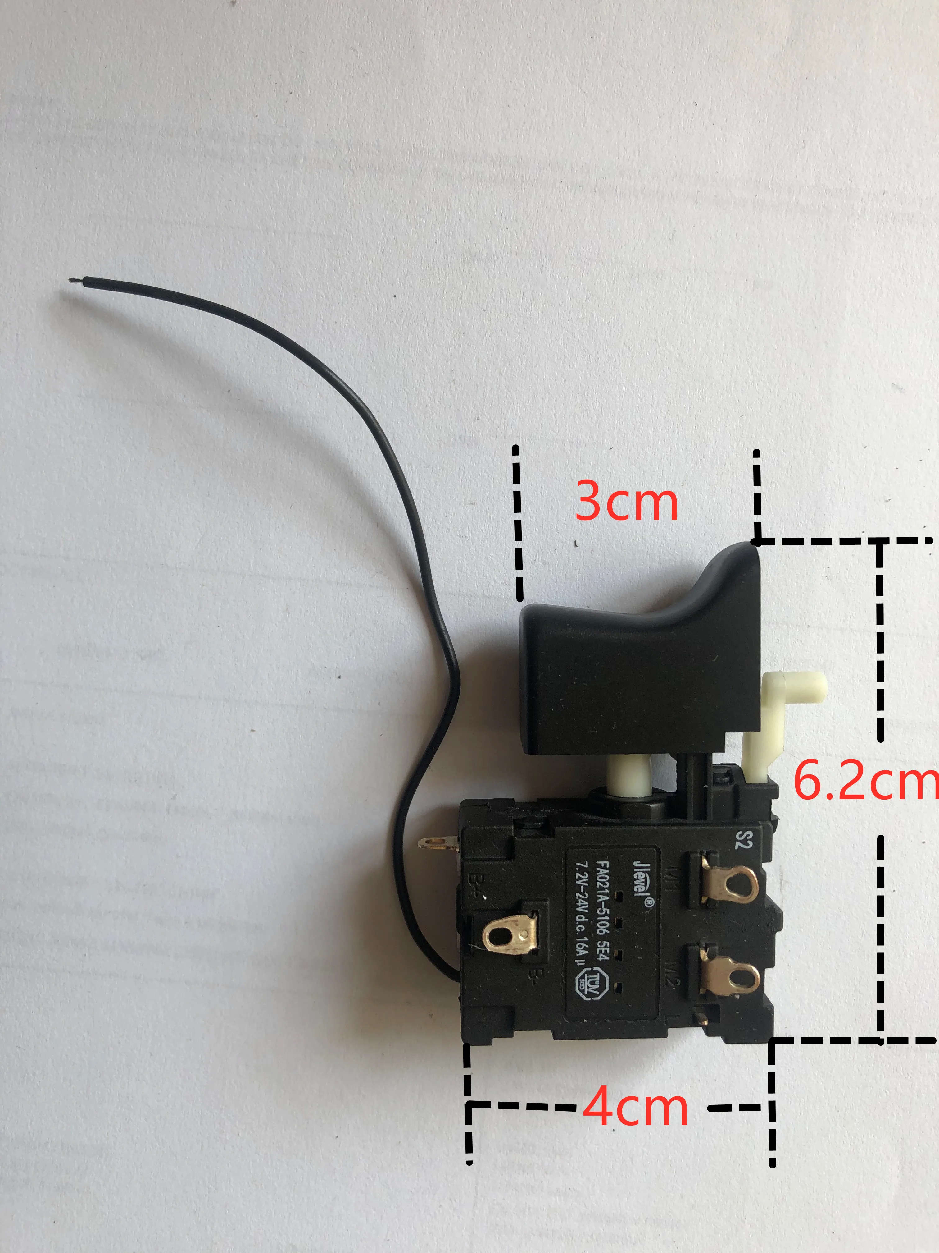 jlevel interruptor eletrico broca fa021a5106 7224v fa021a 16a 01