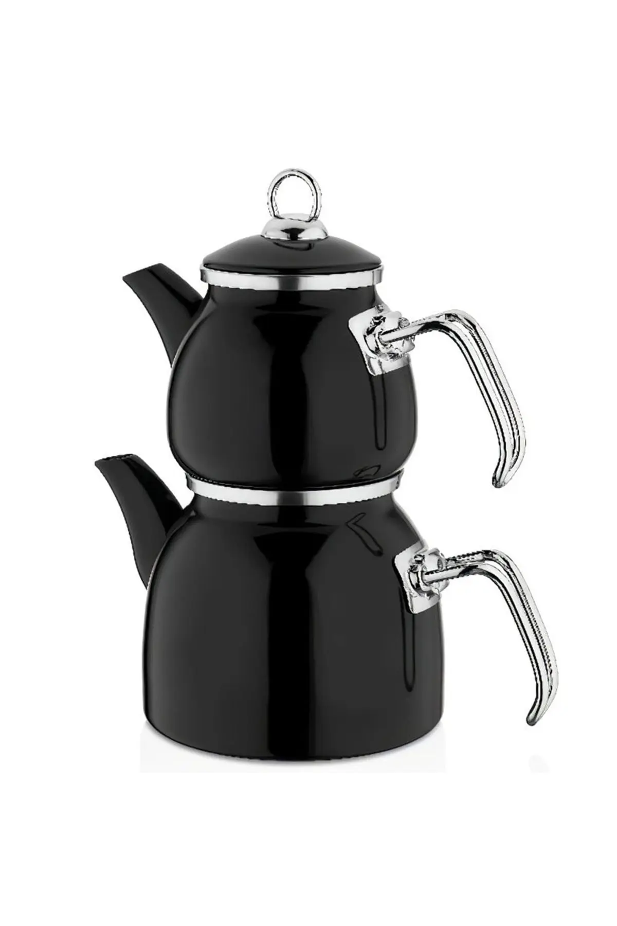 

Sto-6690 Medium Size Enamel Teapot Stainless Black Kitchen Supplies New Fast Shipping